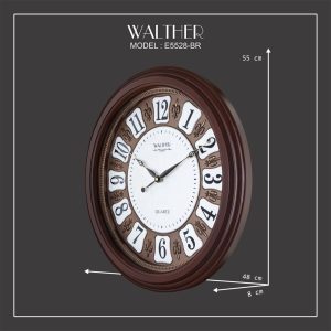 ساعت دیواری والتر مدل E5528BR 6 ساعت دیواری والتر مدل E5528BR نمای نزدیک