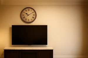فاصله نصب ساعت دیواری – جدول استاندارد (۱۴۰۴) | نسبت به سقف، مبلمان و TV 2 فاصله نصب ساعت دیواری