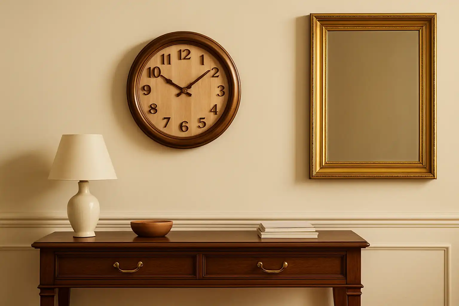 ساعت دیواری مدرن مناسب TV Wall با جانمایی استاندارد