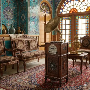 گرامافون والتر 3511 فول پرو (Plus7 Pro) شیپور فلزی 14 گرامافون والتر مدل 3511 فول پرو Plus7 Pro با شیپور فلزی