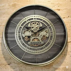 ساعت دیواری والتر مدل 7144 روی دیوار سنگی تراورتن کرم